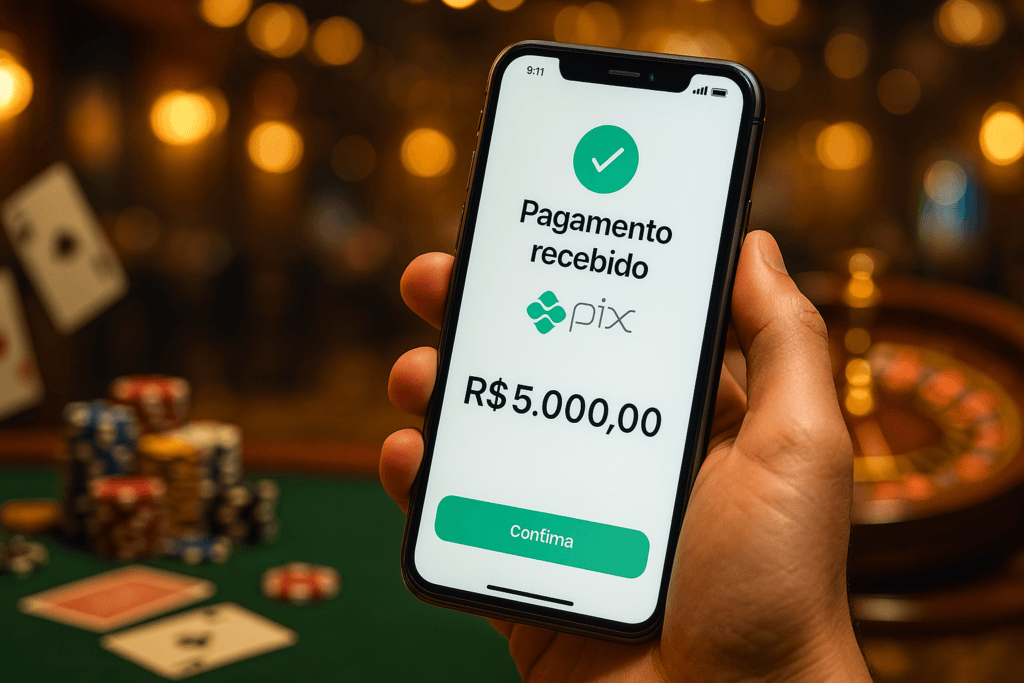 cassinos que paga via Pix, saque rápido, bônus com Pix, cassino confiável